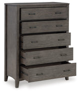 Montillan - Grayish Brown - Five Drawer Chest