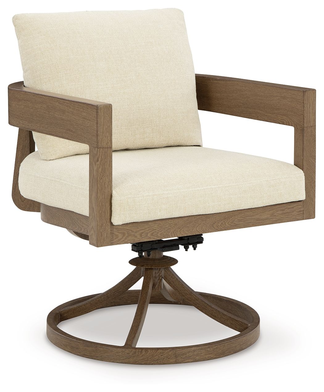 Signature Design by Ashley® Serene Bay - Dark Brown / White - Swivel Chair With Cushion (Set of 2) | Meri Furniture
