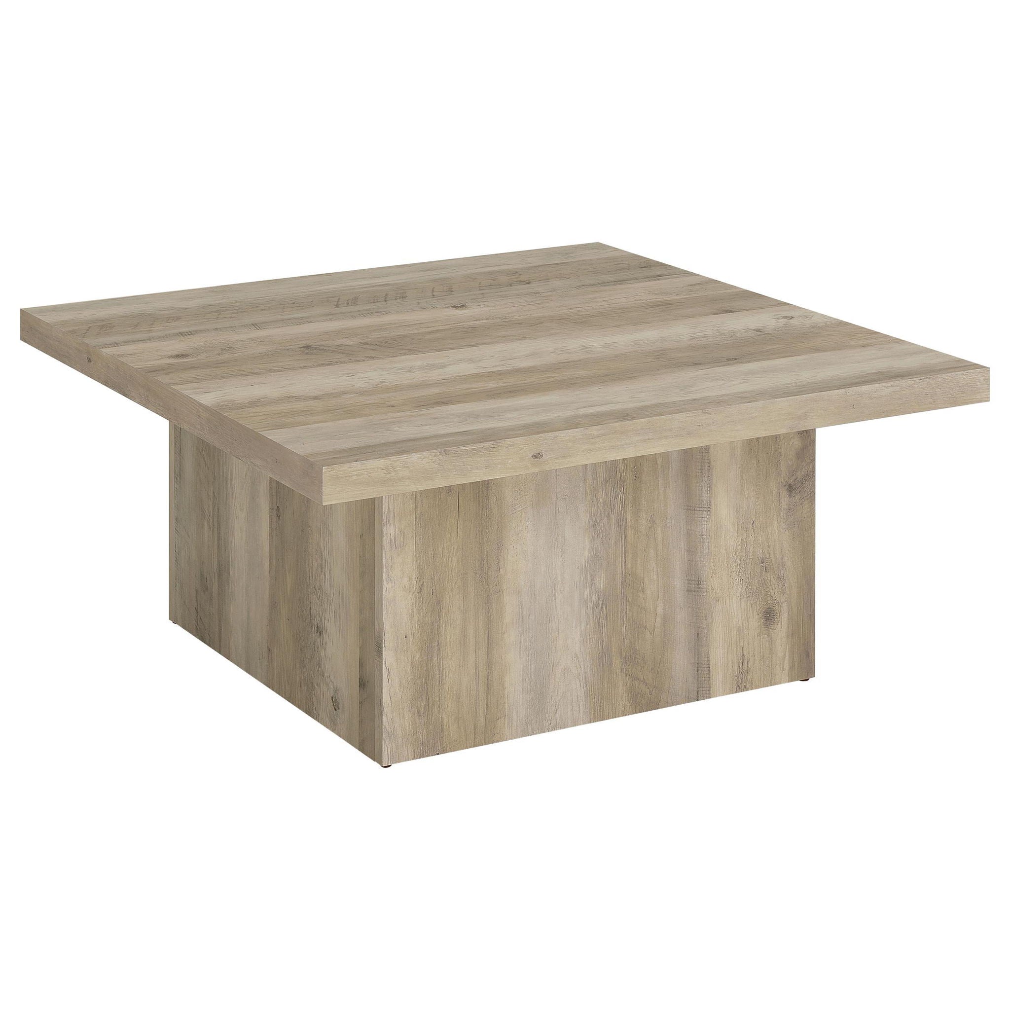 Devar 3-piece Square Coffee End Table Set Distressed Pine