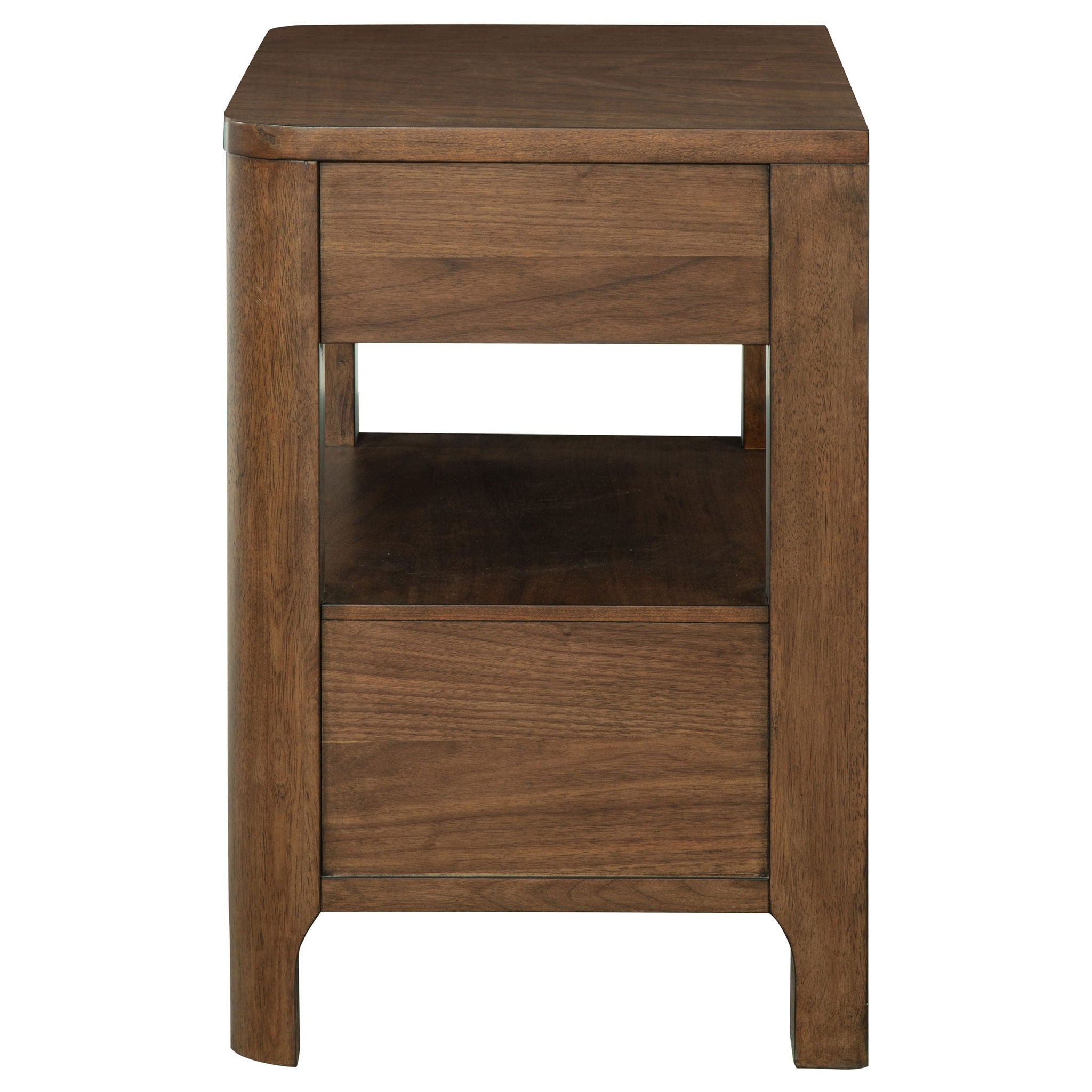 Verona - 2 Drawer Bedside Table With Hidden Storage - Walnut