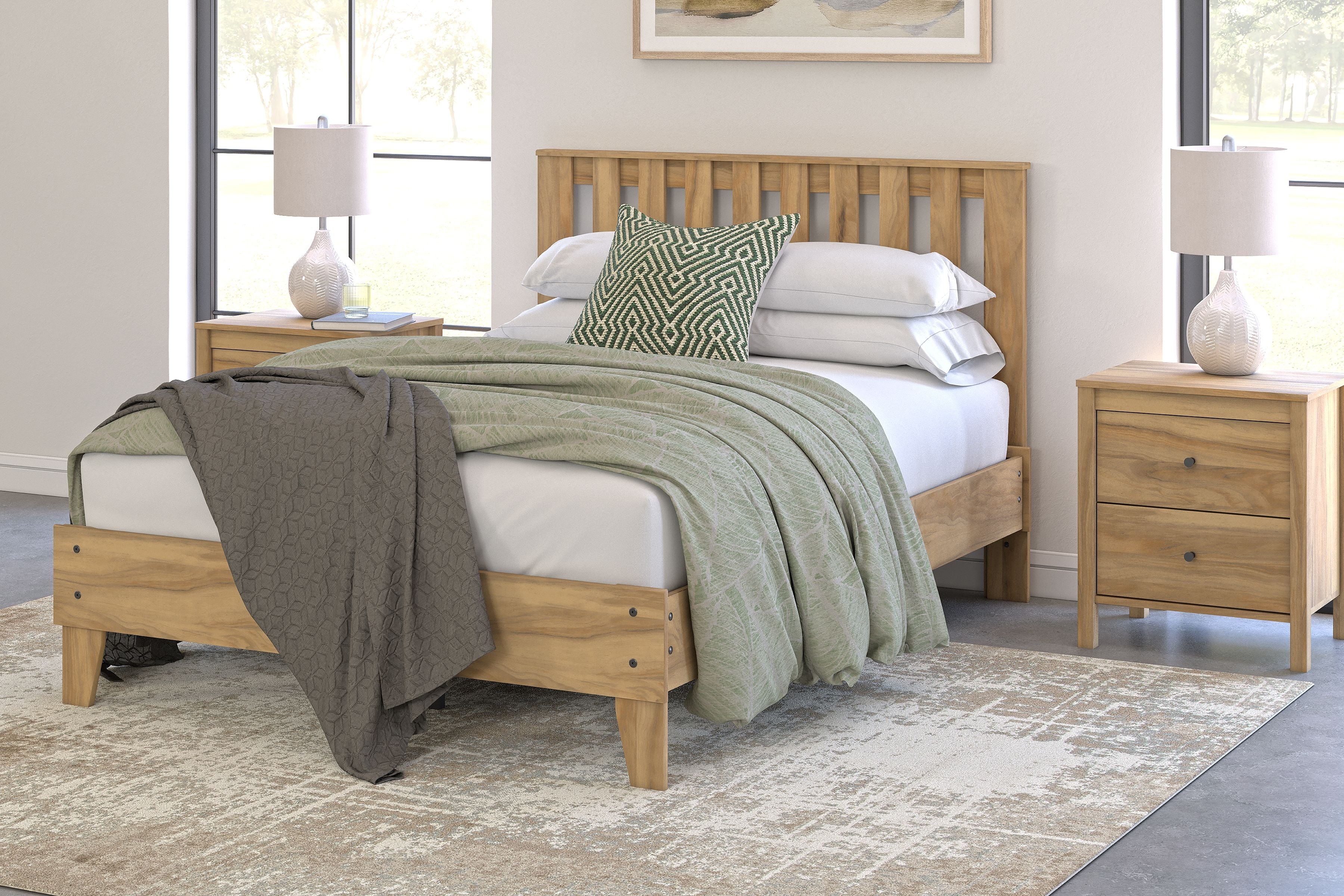 Signature Design by Ashley® Bermacy - Platform Panel Bed | Meri Furniture