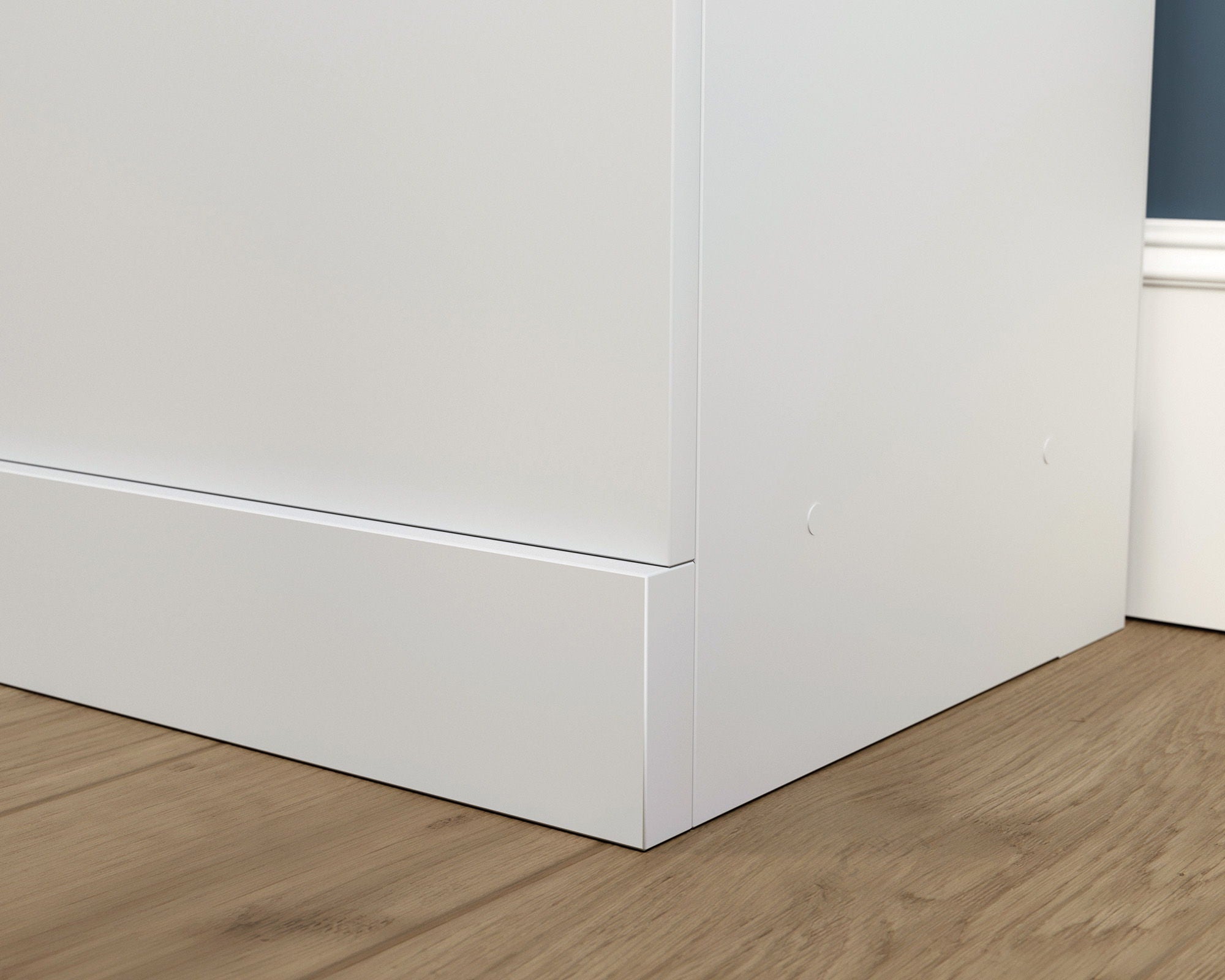 2-Door Contemporary Storage Cabinet in White