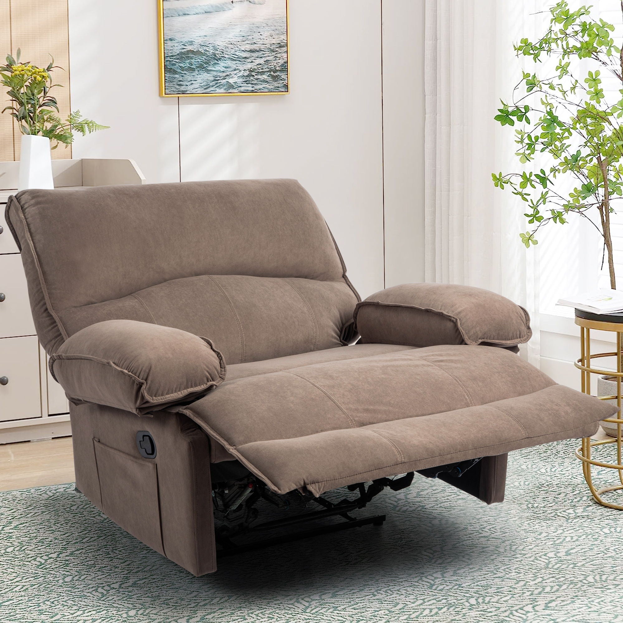 Oversized Manual Recliner Chair Sofa For Living Room