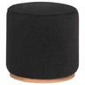 Zena - Faux Sheepskin Upholstered Round Ottoman