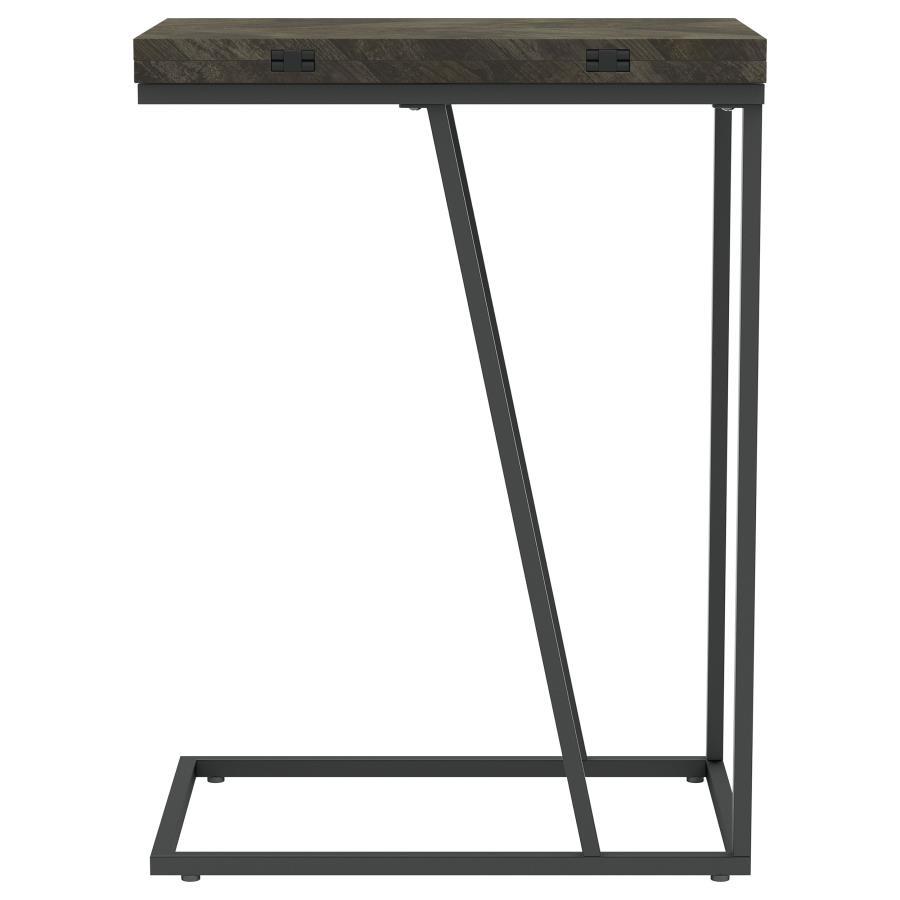 Carly - Expandable Engineered Wood C-Shaped Side Table