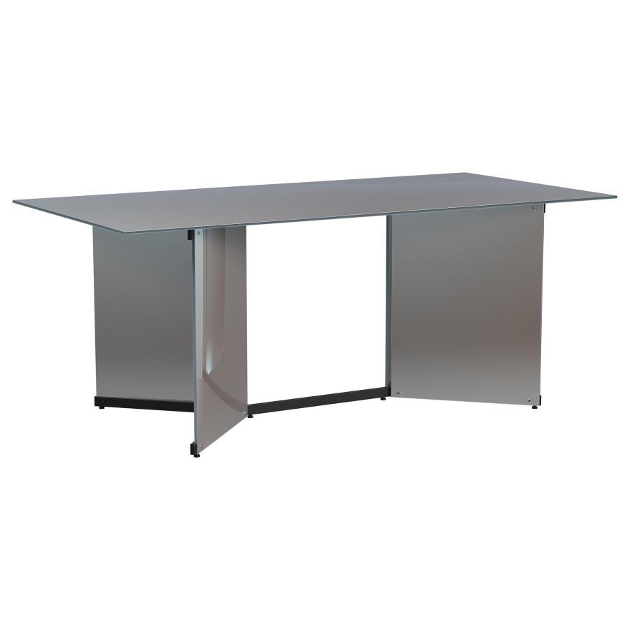 Coaster Fine Furniture Emery - Rectangular Mirrored Dining Table - Silver | Meri Furniture
