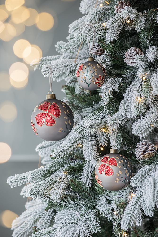 Glass Decorative Hanging Ball Christmas Tree Ornaments For Holiday Party Decorations