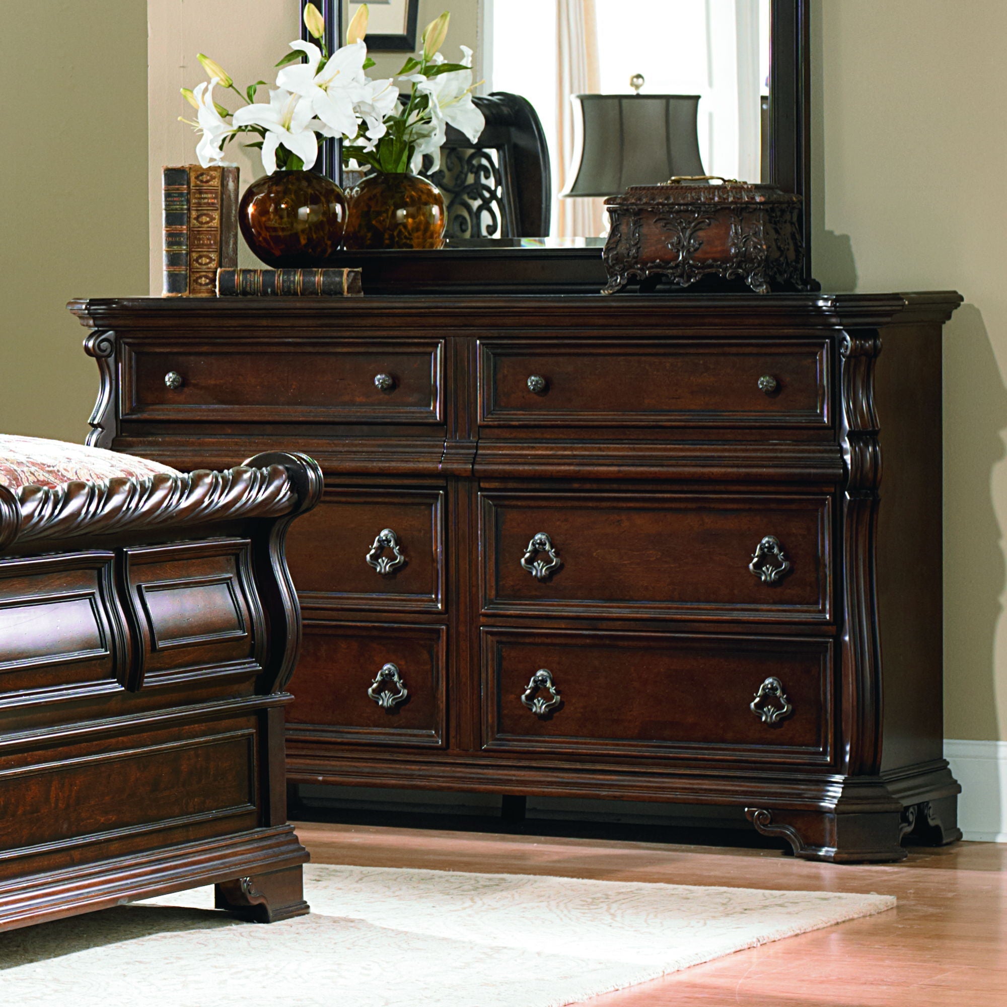 Liberty Furniture Arbor Place - 8 Drawer Double Dresser - Dark Brown | Meri Furniture
