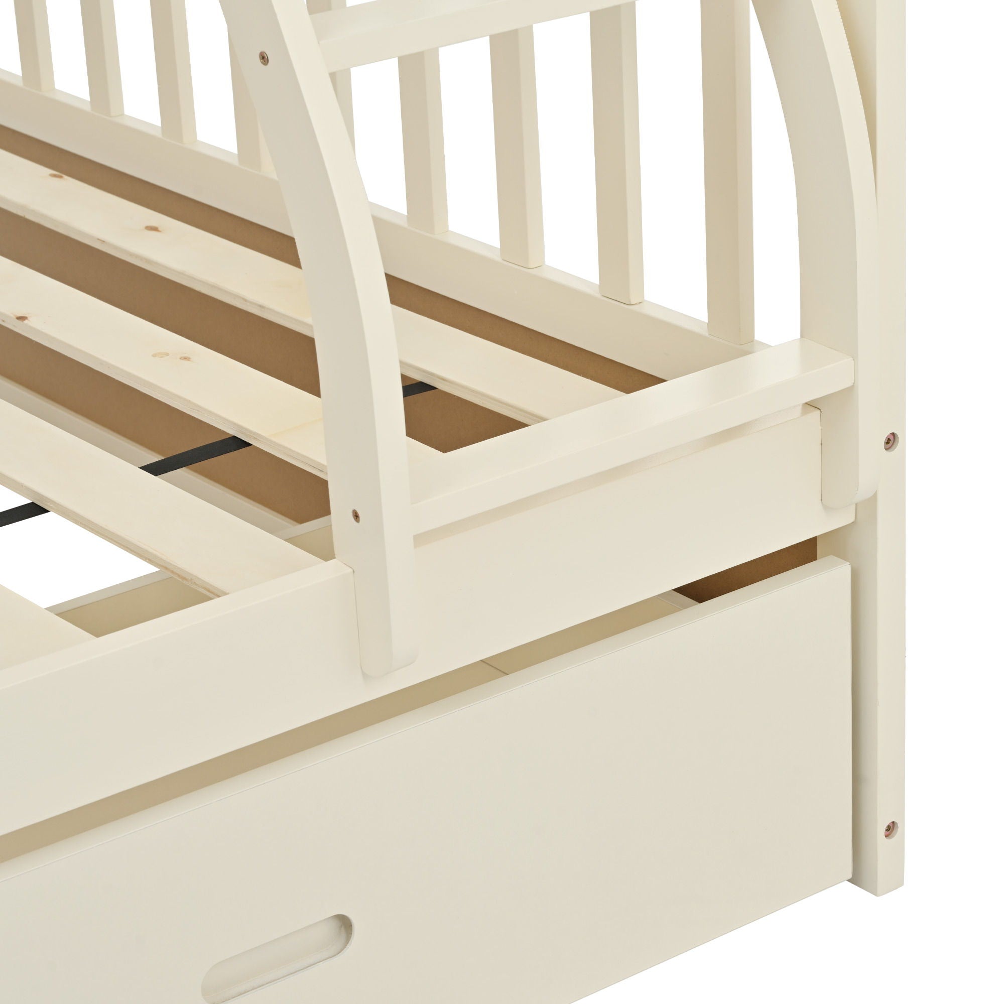 Bunk Bed With Ladder, And Safety Guard Rails