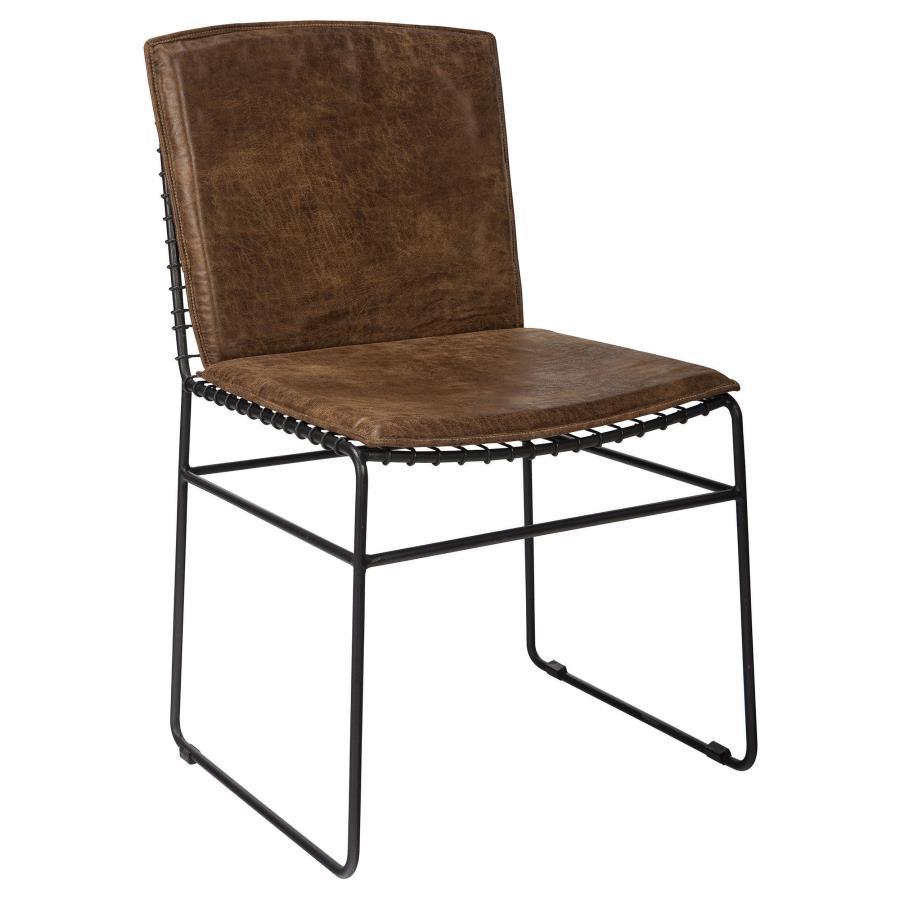 Coaster Fine Furniture Abbott - Metal Dining Side Chair (Set of 2) - Antique Brown | Meri Furniture