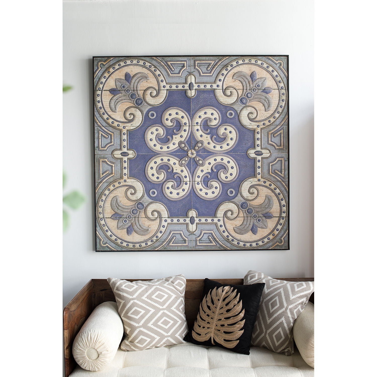 Large Wall Art Panel, Square Wall Decor For Living Room Dining Room Office - Multicolor