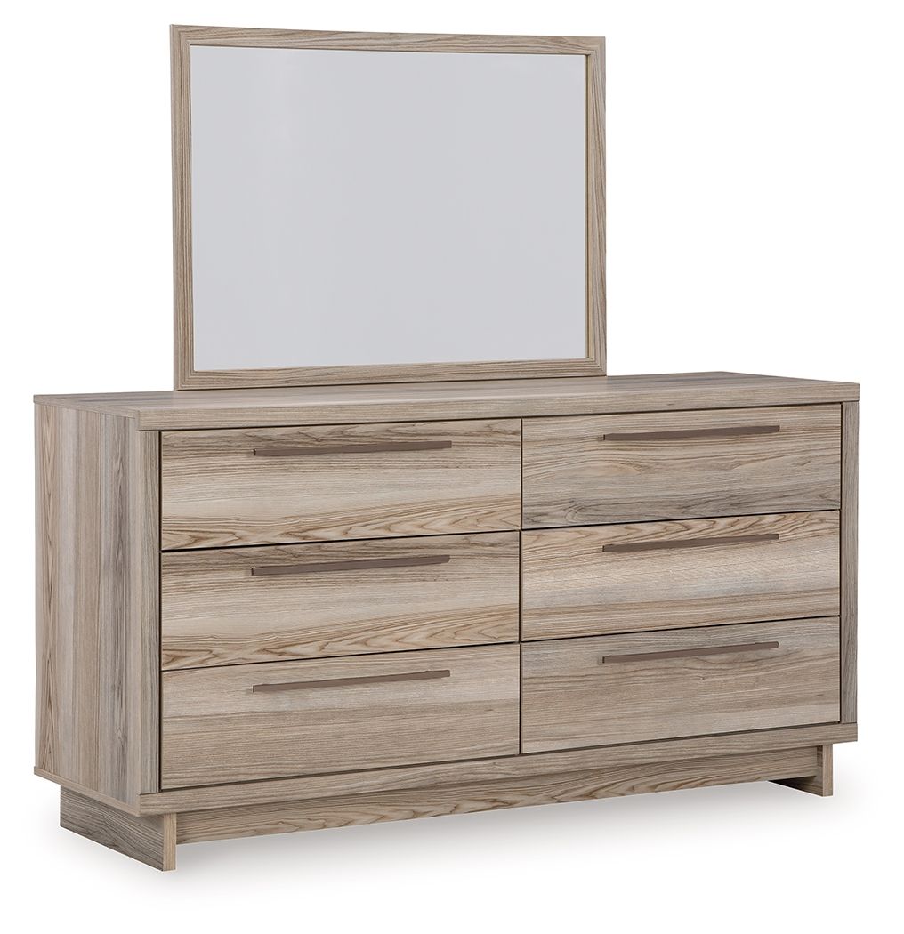 Signature Design by Ashley® Hasbrick - Tan - Dresser And Mirror | Meri Furniture