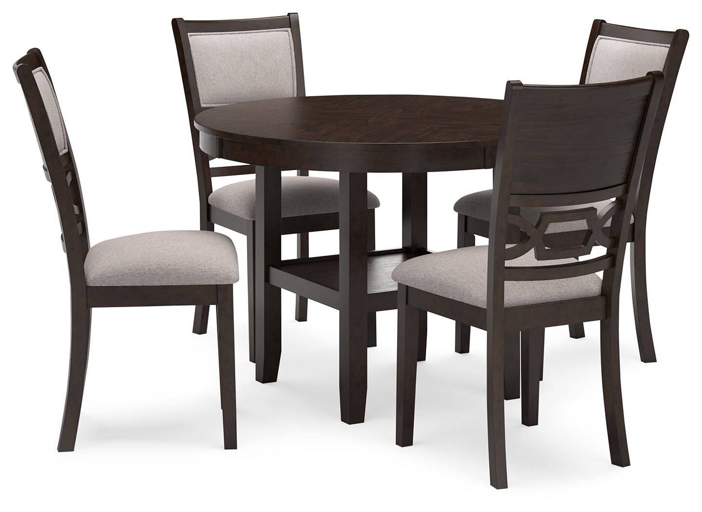 Signature Design by Ashley® Langwest - Brown - Dining Room Table Set (Set of 5) | Meri Furniture