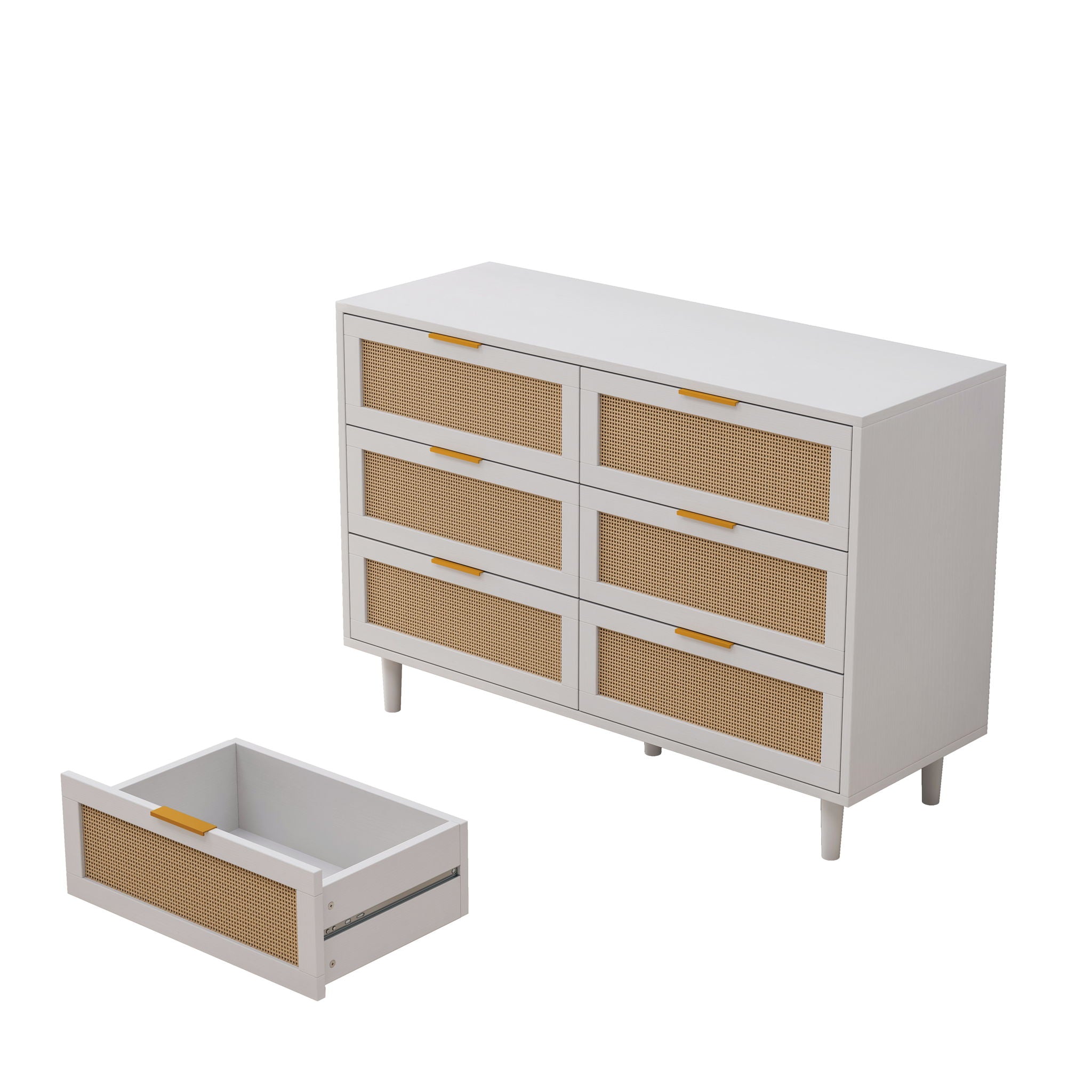 6 Drawer Storage Modern Cabinet For Bedroom