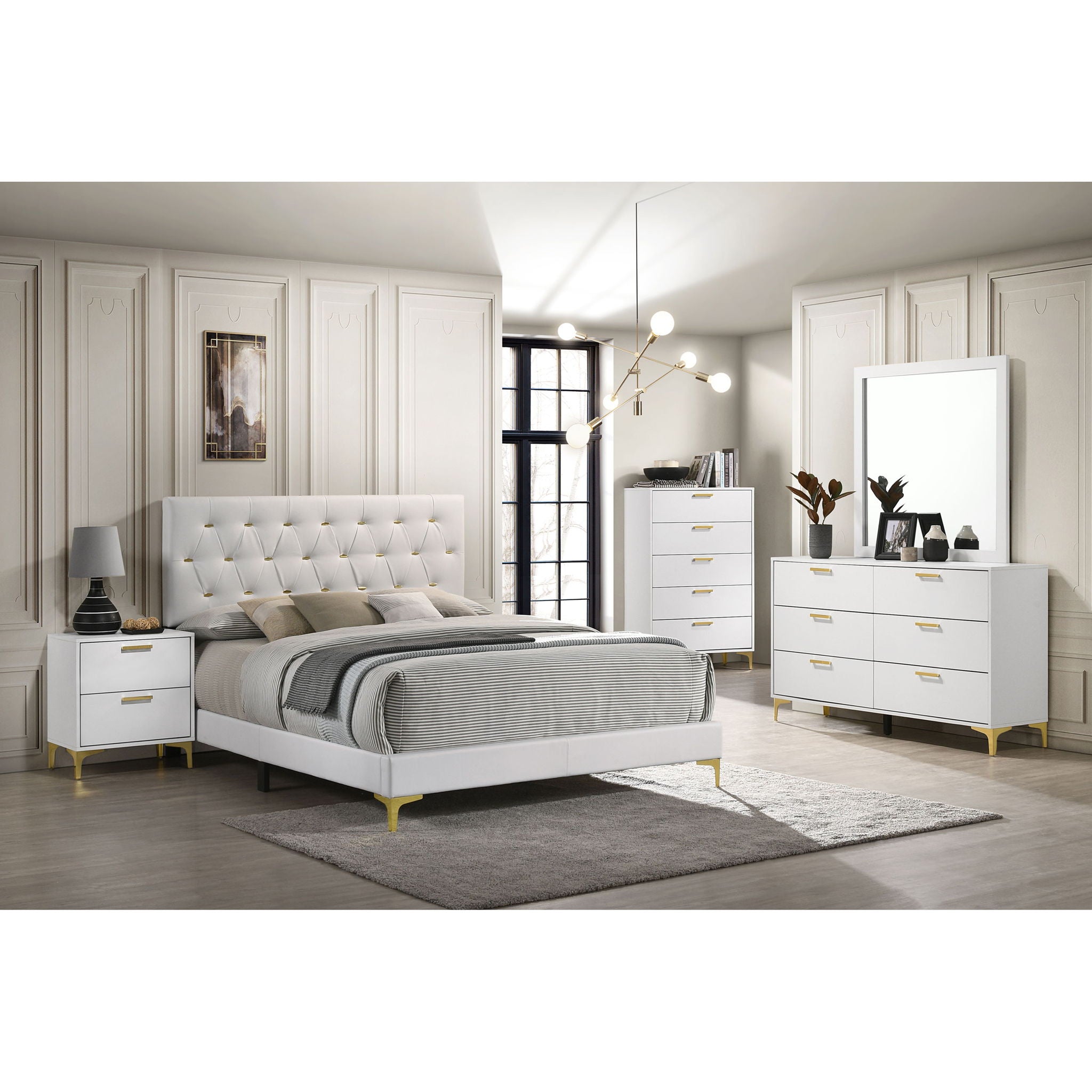 Karena - 2 Drawer Rectangular Nightstand - White