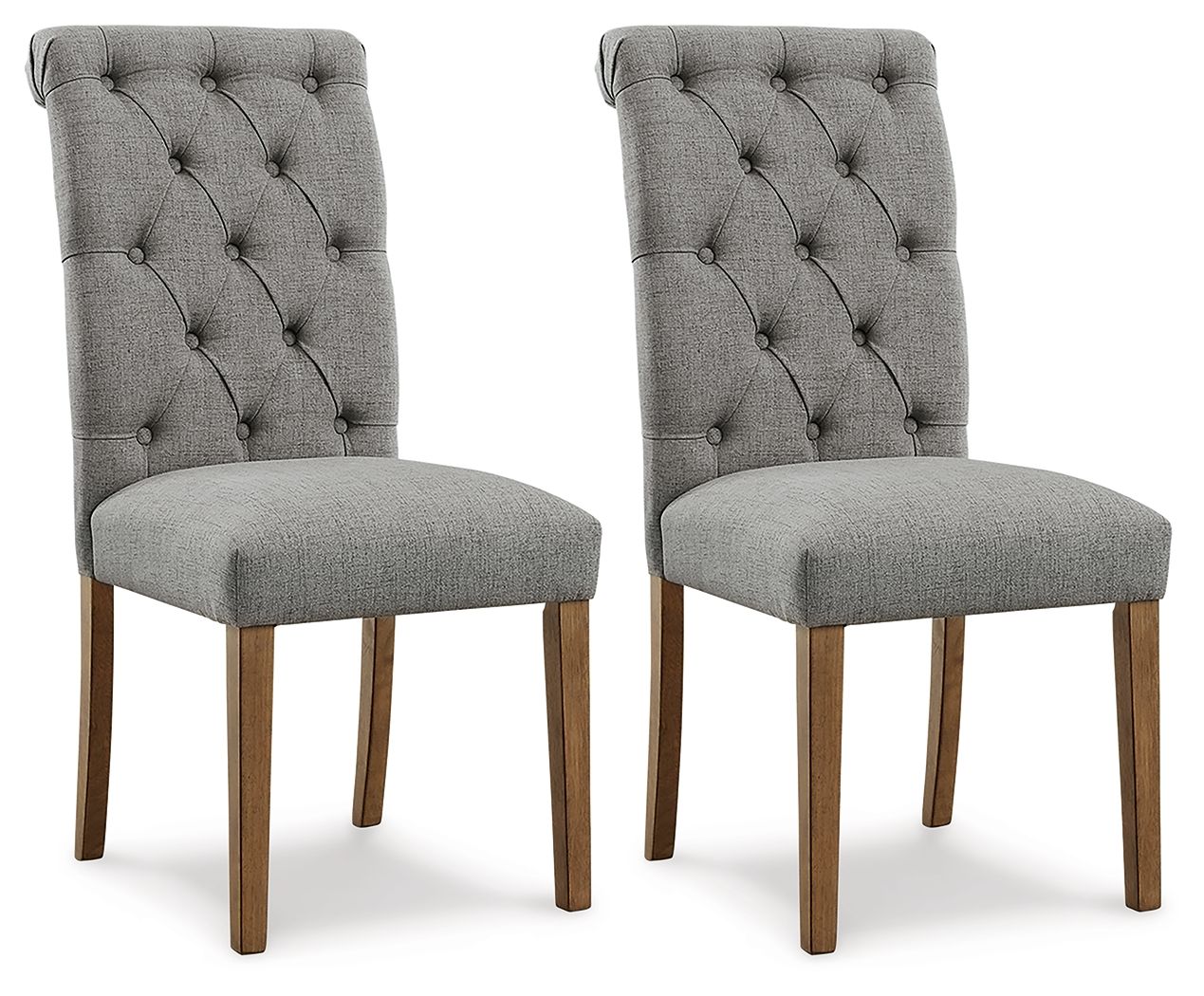 Signature Design by Ashley® Harvina - Gray - Dining Uph Side Chair (Set of 2) | Meri Furniture