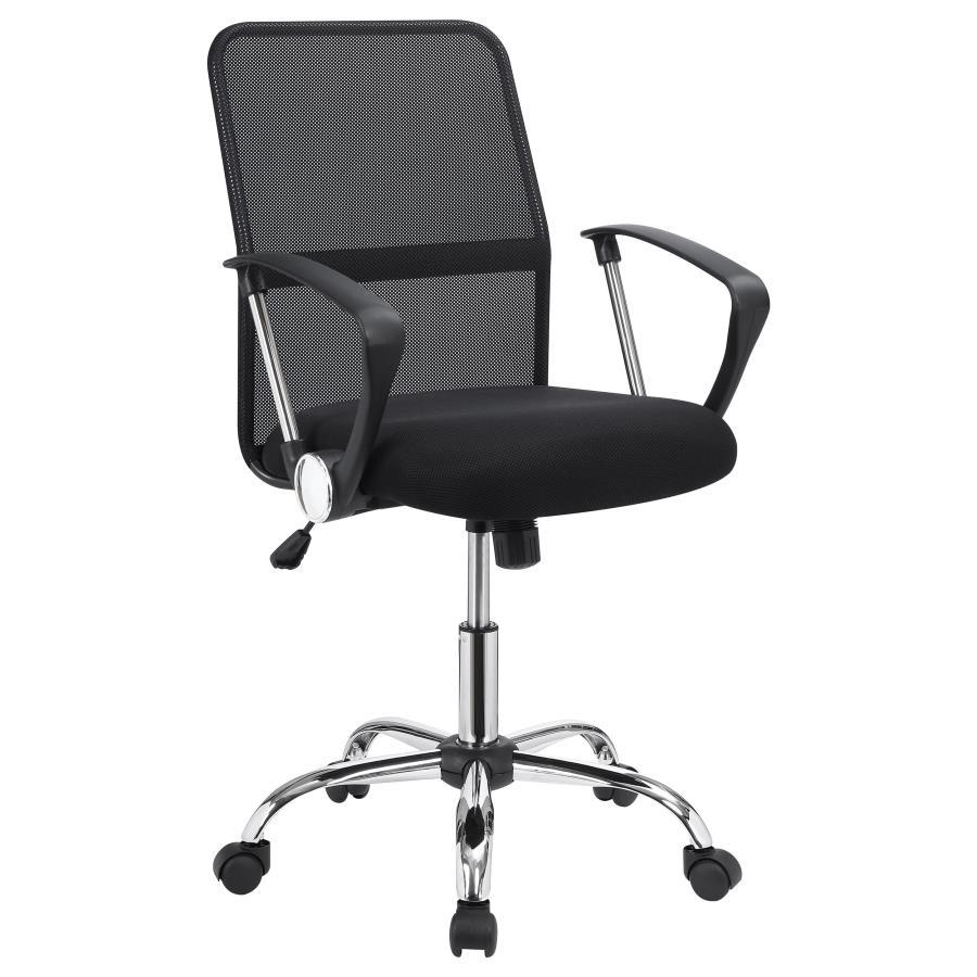 Coaster Fine Furniture Gerta - Upholstered Adjustable Mesh Office Desk Chair - Black | Meri Furniture