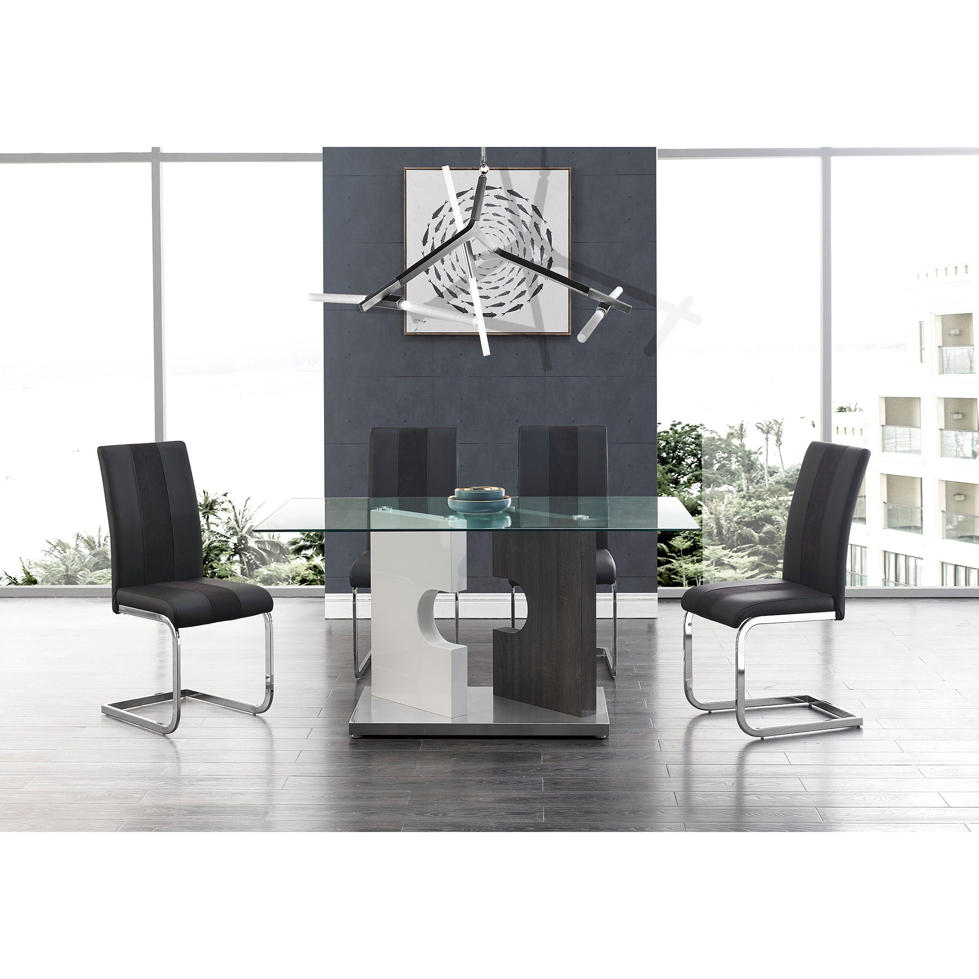 Iris - Dining Table - Gray