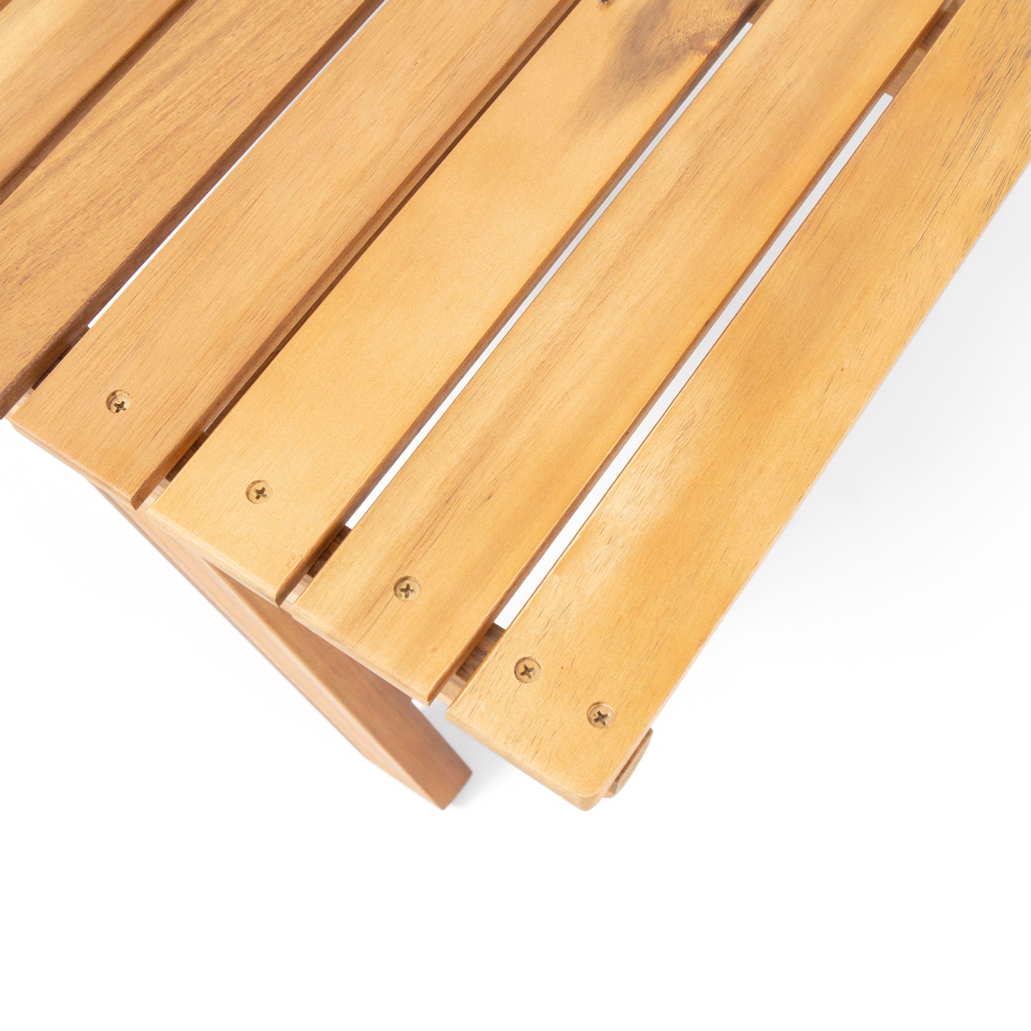 Outdoor Acacia Wood Coffee Table With Open Slat Design