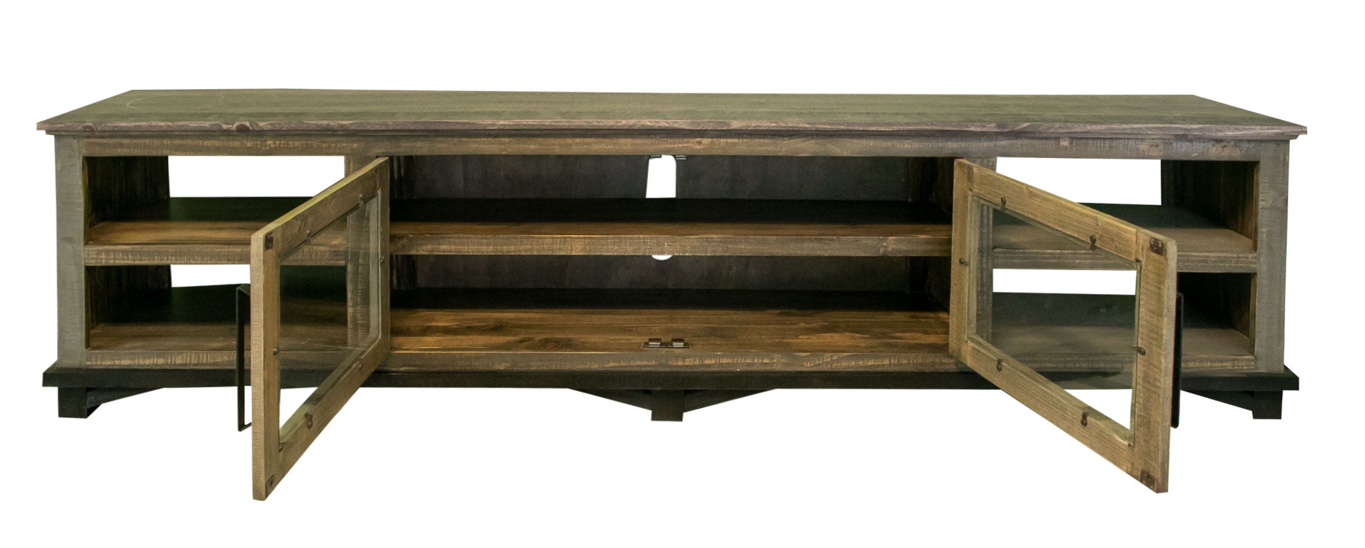 International Furniture Direct Loft Brown - TV Stand - Two Tone Gray / Brown | Meri Furniture