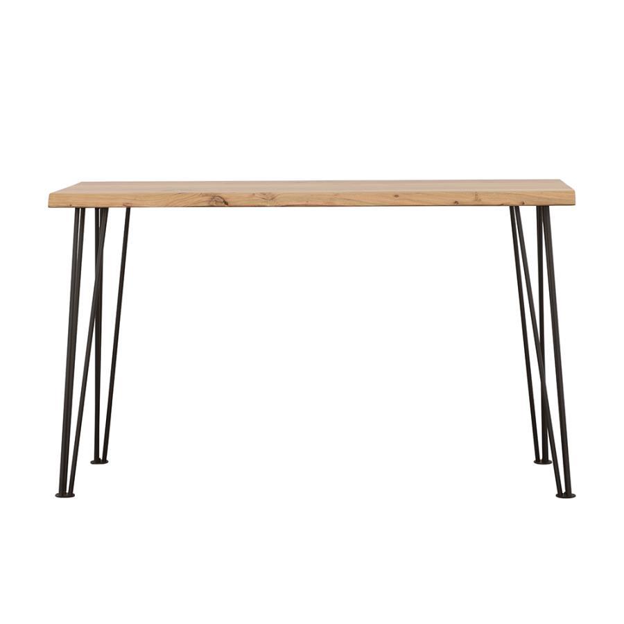 Coaster Fine Furniture Zander - Solid Wood Top Console Table - Natural And Matte Black | Meri Furniture