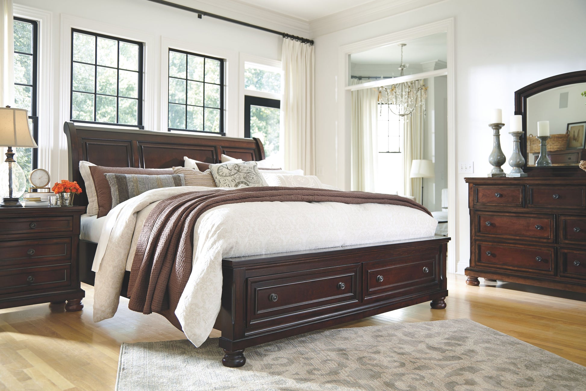 Millennium® by Ashley Porter - Sleigh Bedroom Set | Meri Furniture