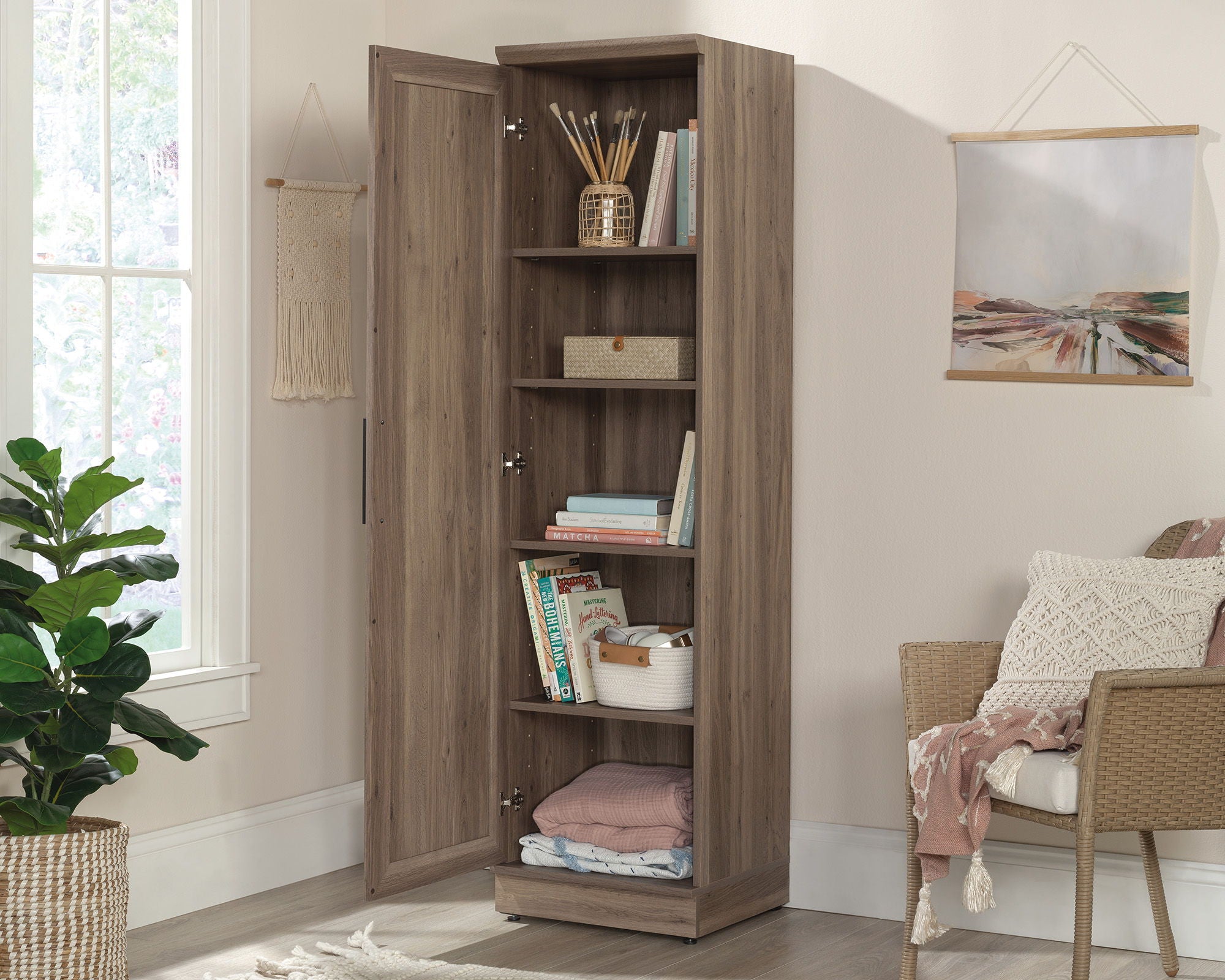 Kitchen Storage Cabinet in Salt Oak