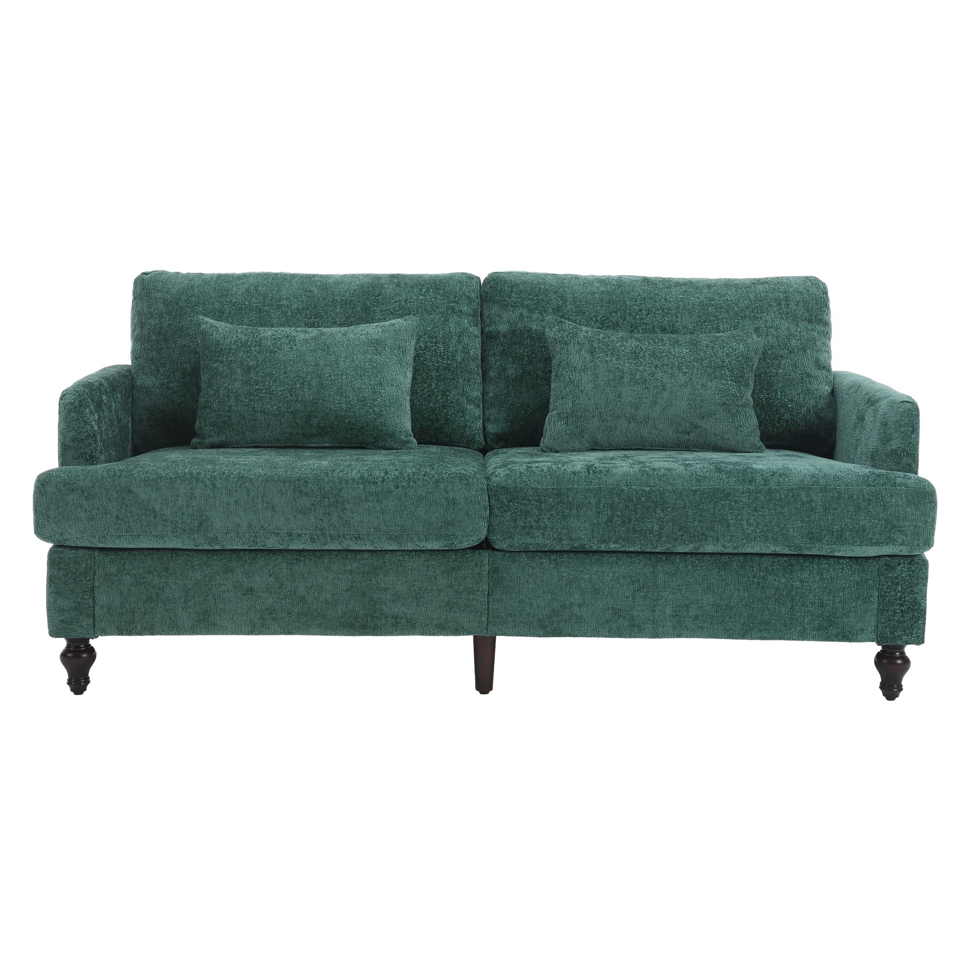 Mid Century Modern Fabric Loveseat Sofa, 2 Seat Upholstered Couch