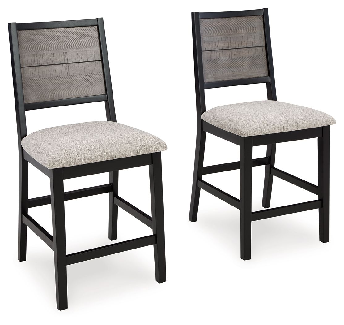 Signature Design by Ashley® Corloda - Black / Gray - Round Counter Table Set (Set of 5) | Meri Furniture