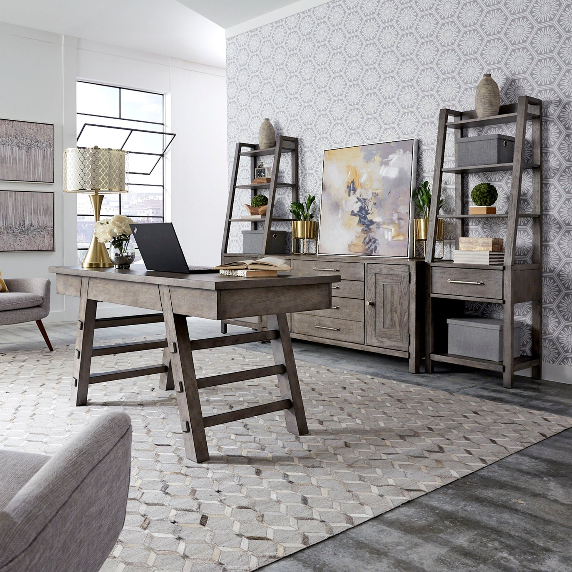 Liberty Furniture Modern Farmhouse - Complete Desk | Meri Furniture