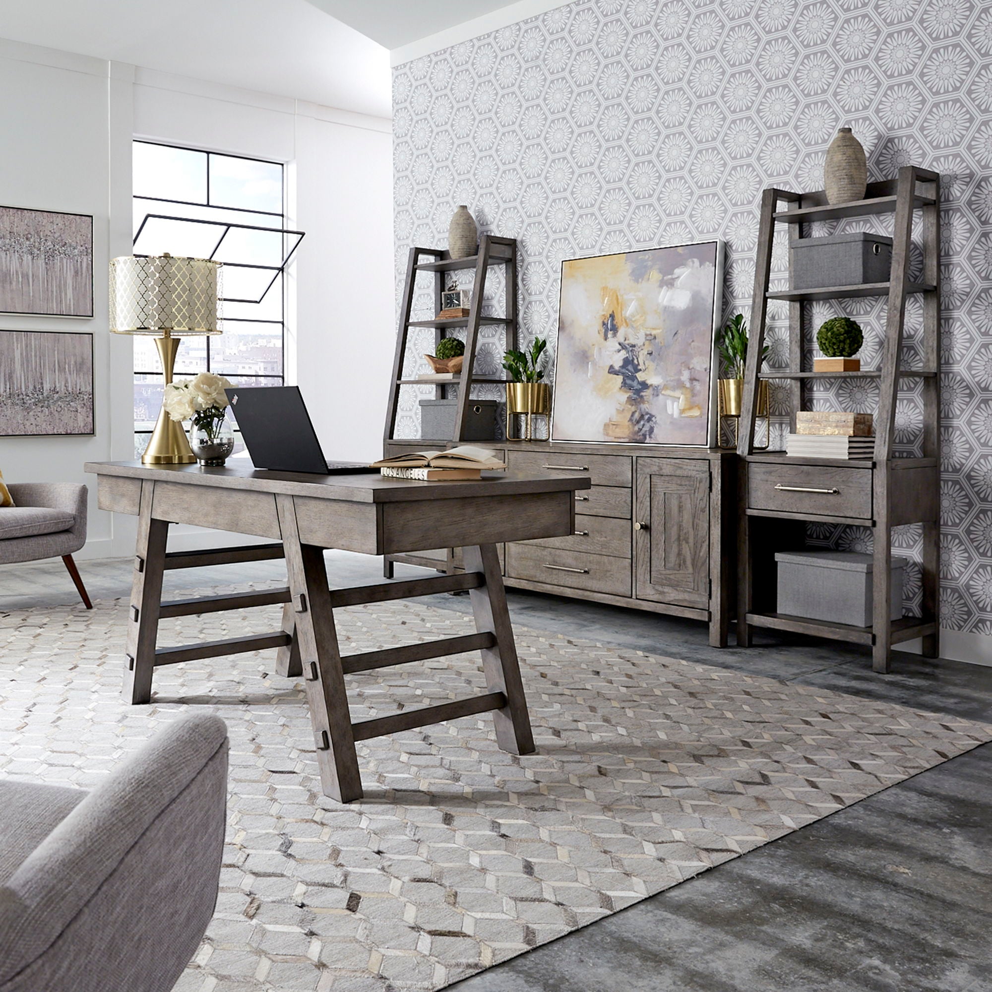 Liberty Furniture Modern Farmhouse - Complete Desk | Meri Furniture