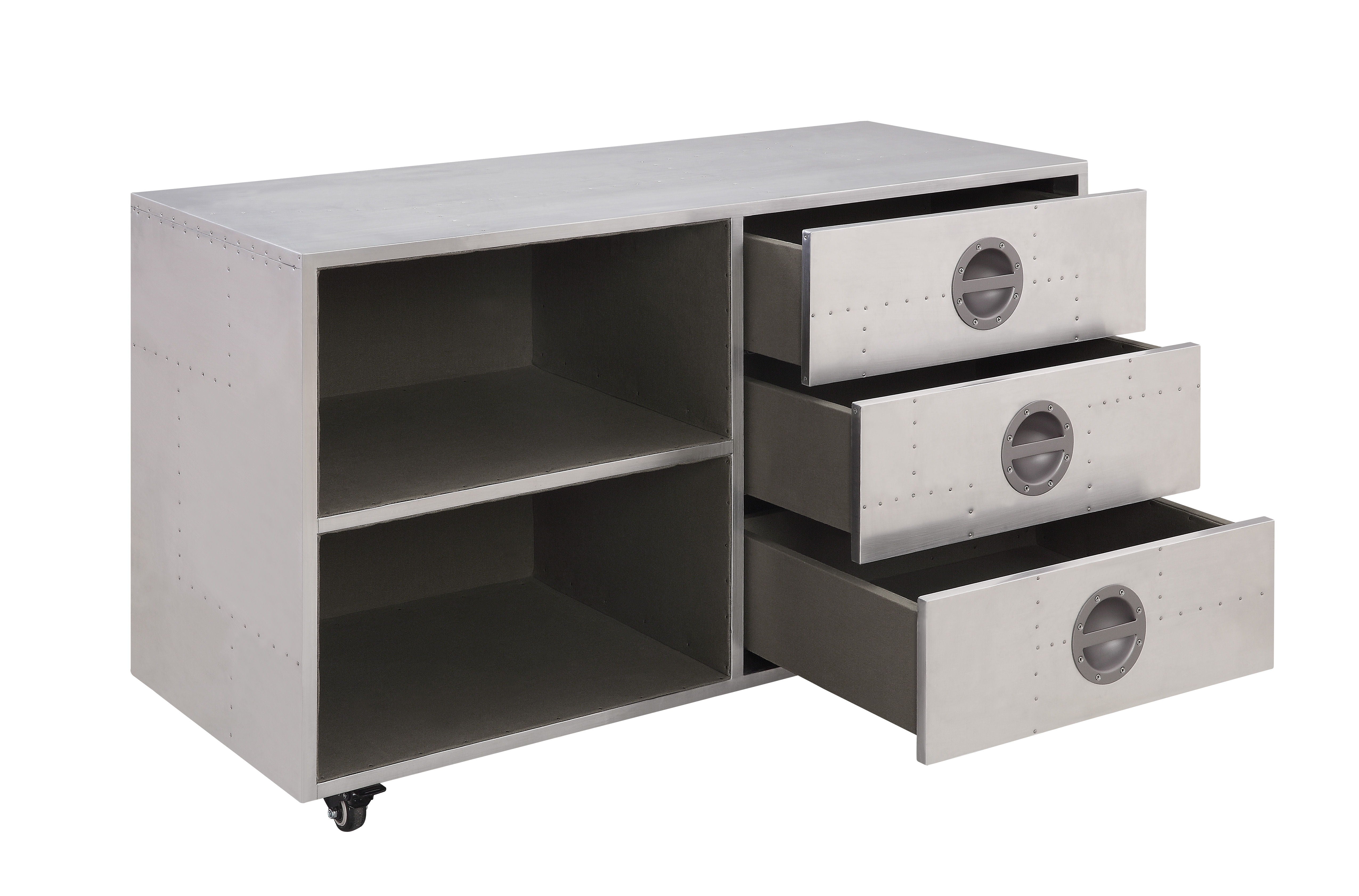 ACME Brancaster - Cabinet - Aluminum - 23" | Meri Furniture