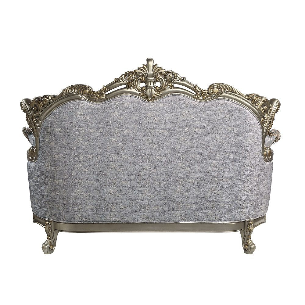 ACME Miliani - Loveseat With 3 Pillows - Antique Bronze | Meri Furniture