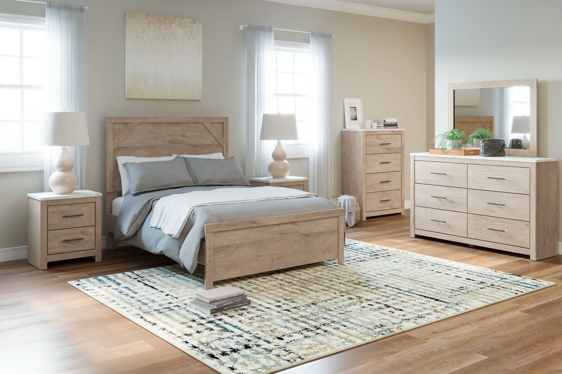 Ashley Furniture Senniberg - Dresser, Mirror | Meri Furniture