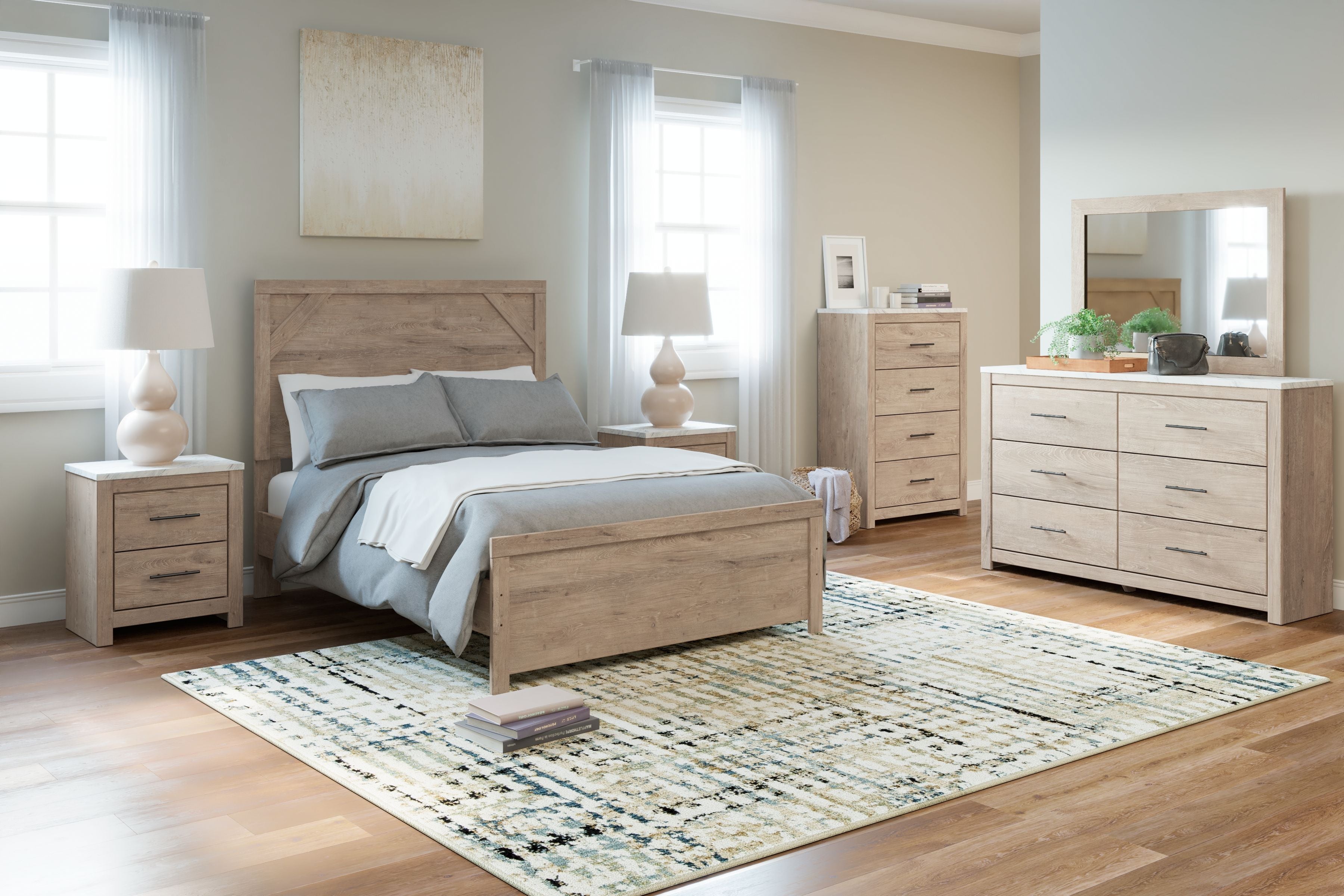 Ashley Furniture Senniberg - Dresser, Mirror | Meri Furniture