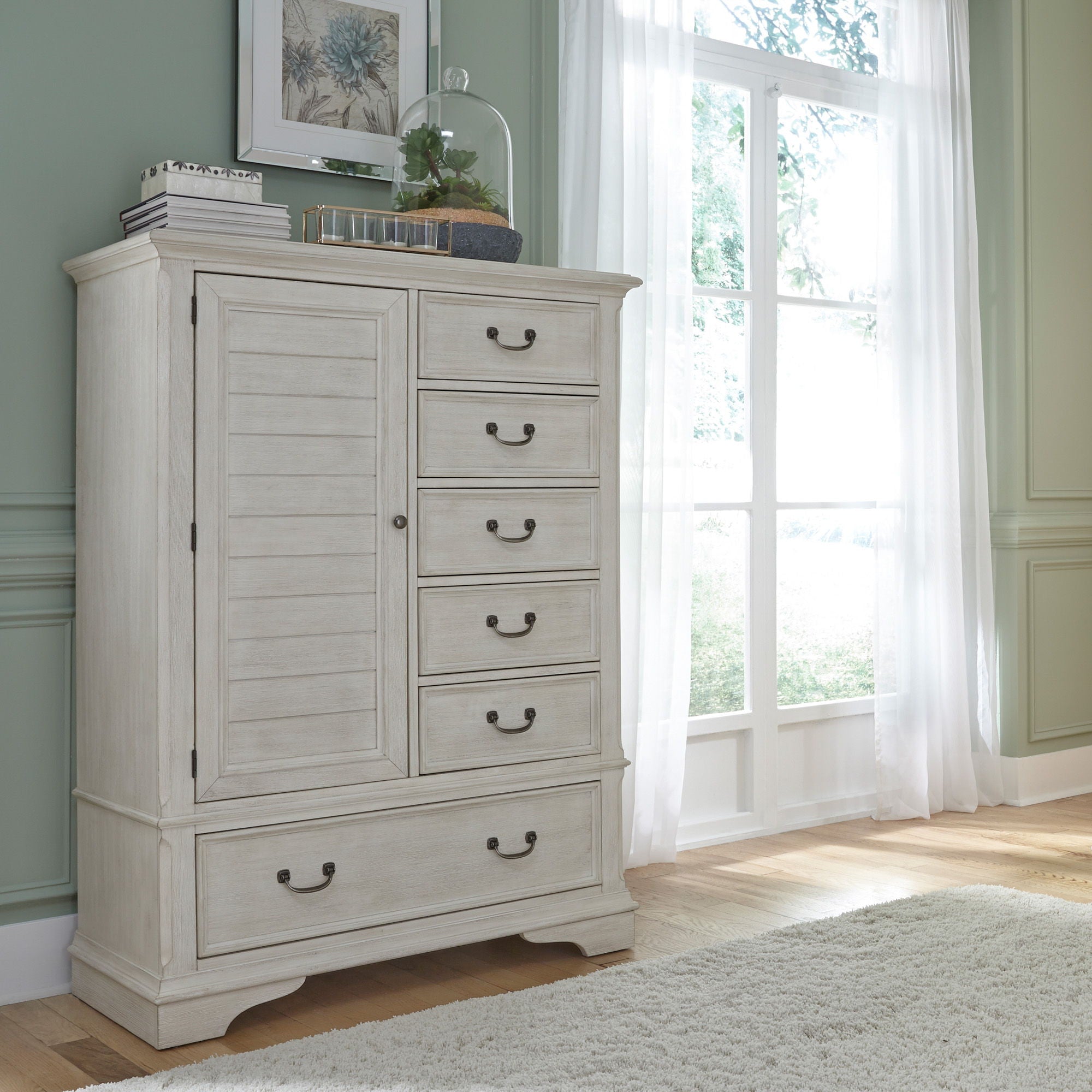 Liberty Furniture Bayside - Gentleman's Chest - White | Meri Furniture