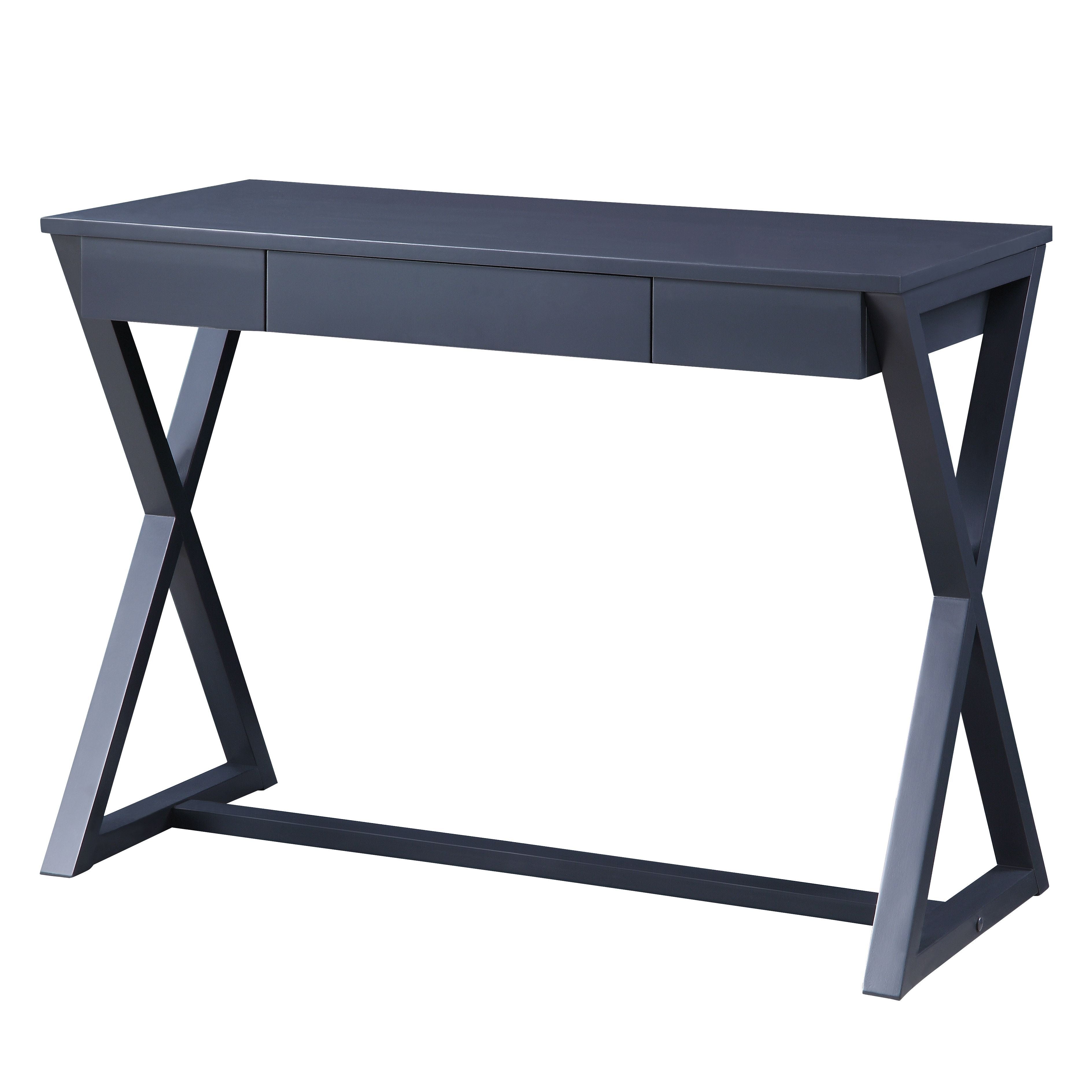 ACME Rectangular Table TopX-Shape Wooden BaseStorage: 1 Drawer 2/3 Extension Drawer GlideEnglish Dovetail Front & BackWood Center Glide | Meri Furniture