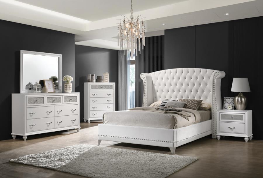 Coaster Fine Furniture Barzini - Upholstered Wingback Bed | Meri Furniture