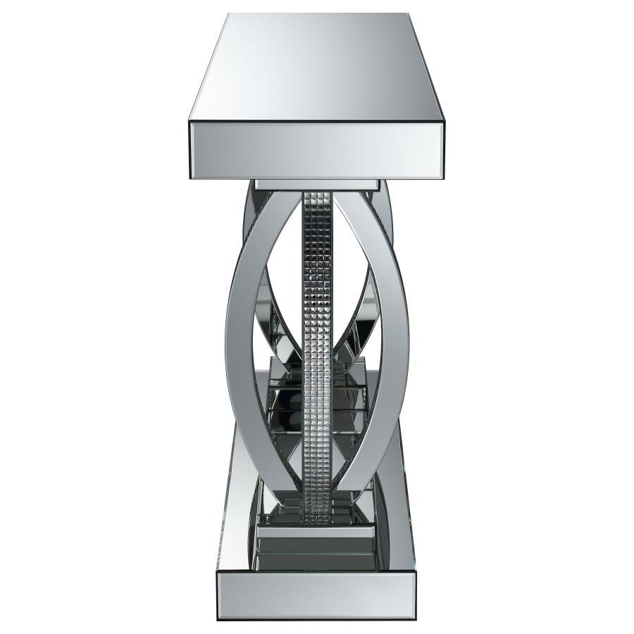 Coaster Fine Furniture Amalia - Mirrored Acrylic Entryway Sofa Console Table - Silver | Meri Furniture