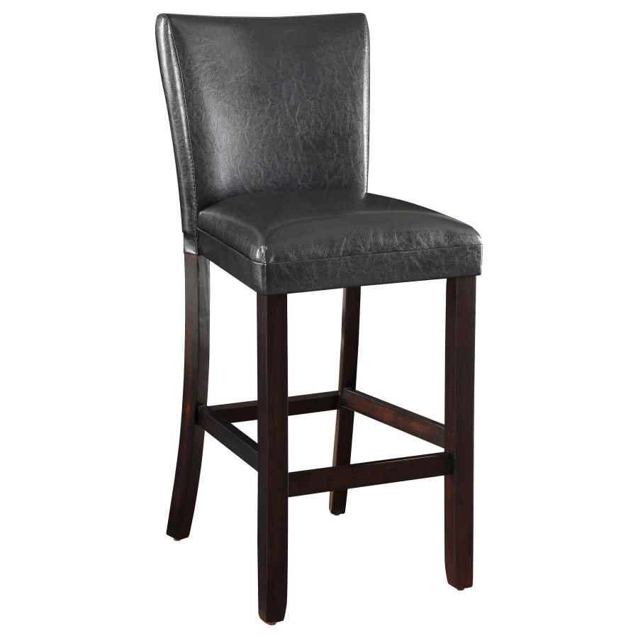 Coaster Fine Furniture Alberton - Leatherette Upholstered Bar Chair (Set of 2) - Black | Meri Furniture