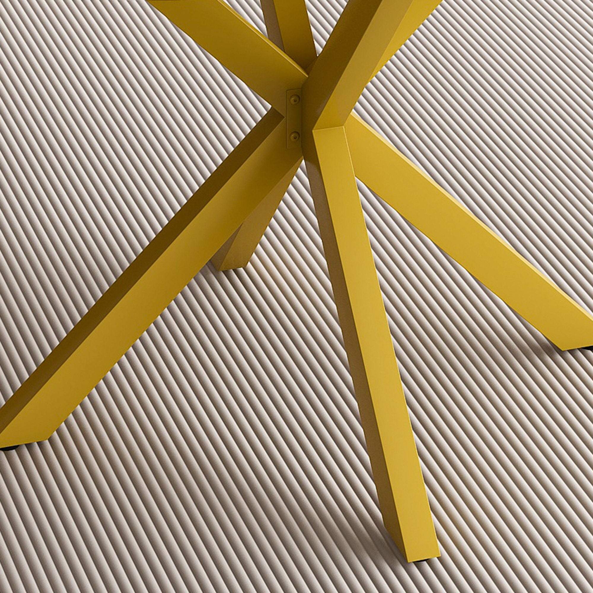 Round Dining Table With Extendable Blades, X Base