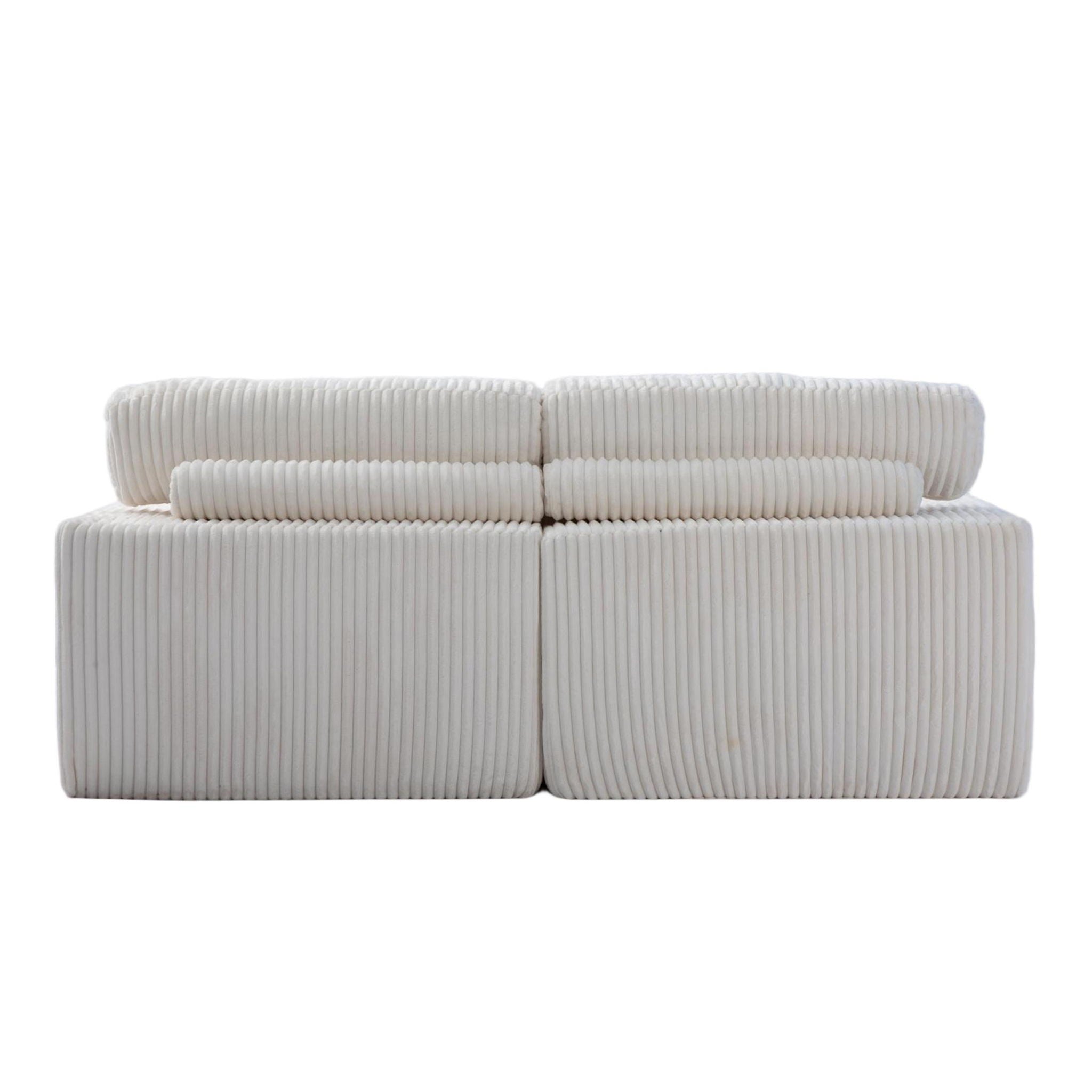 Double Chaise Lounge Chair, Oversized Upholstered Sleeper Cloud Couch