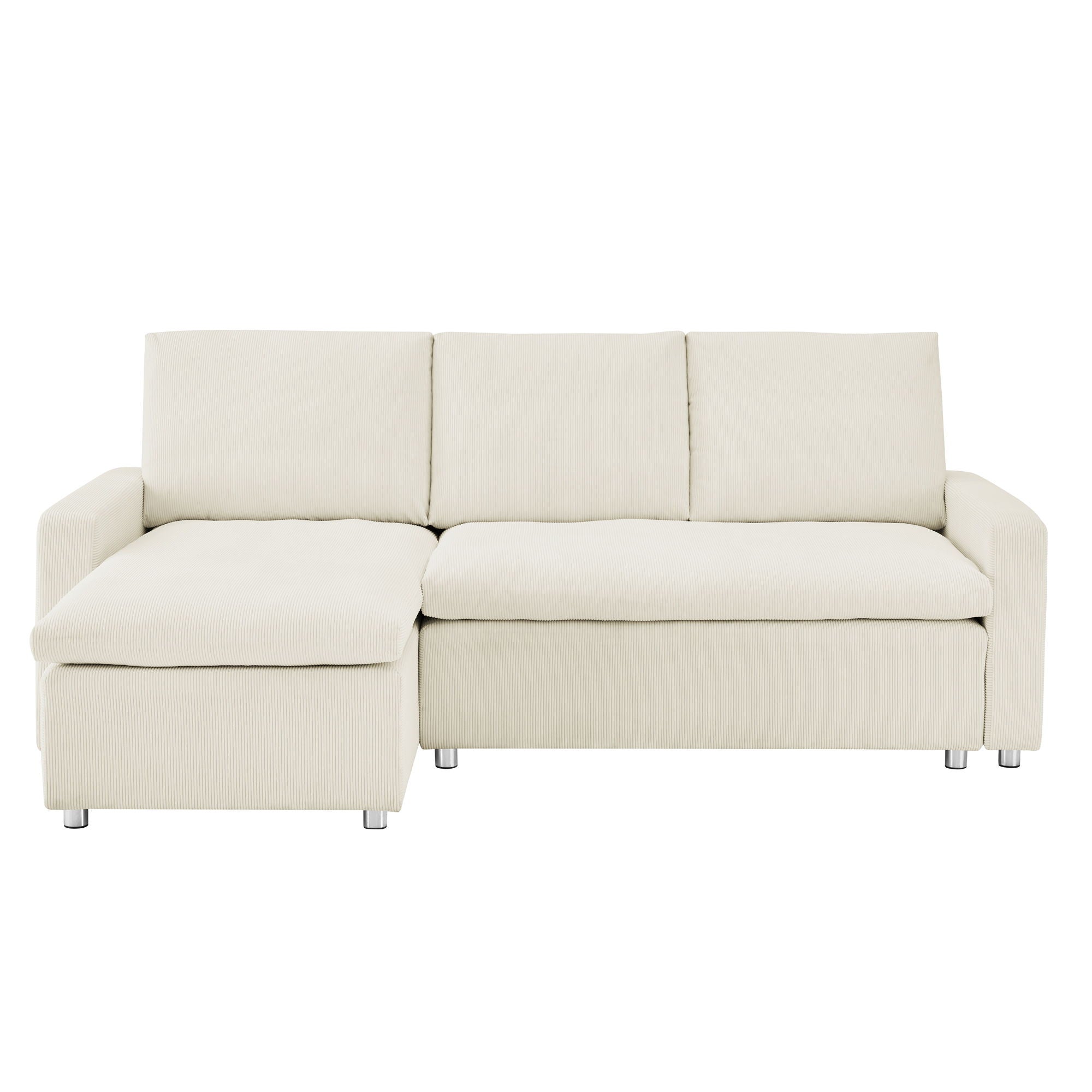 Convertible L Shaped Sleeper Sofa Bed With Reversible Chaise And Storage