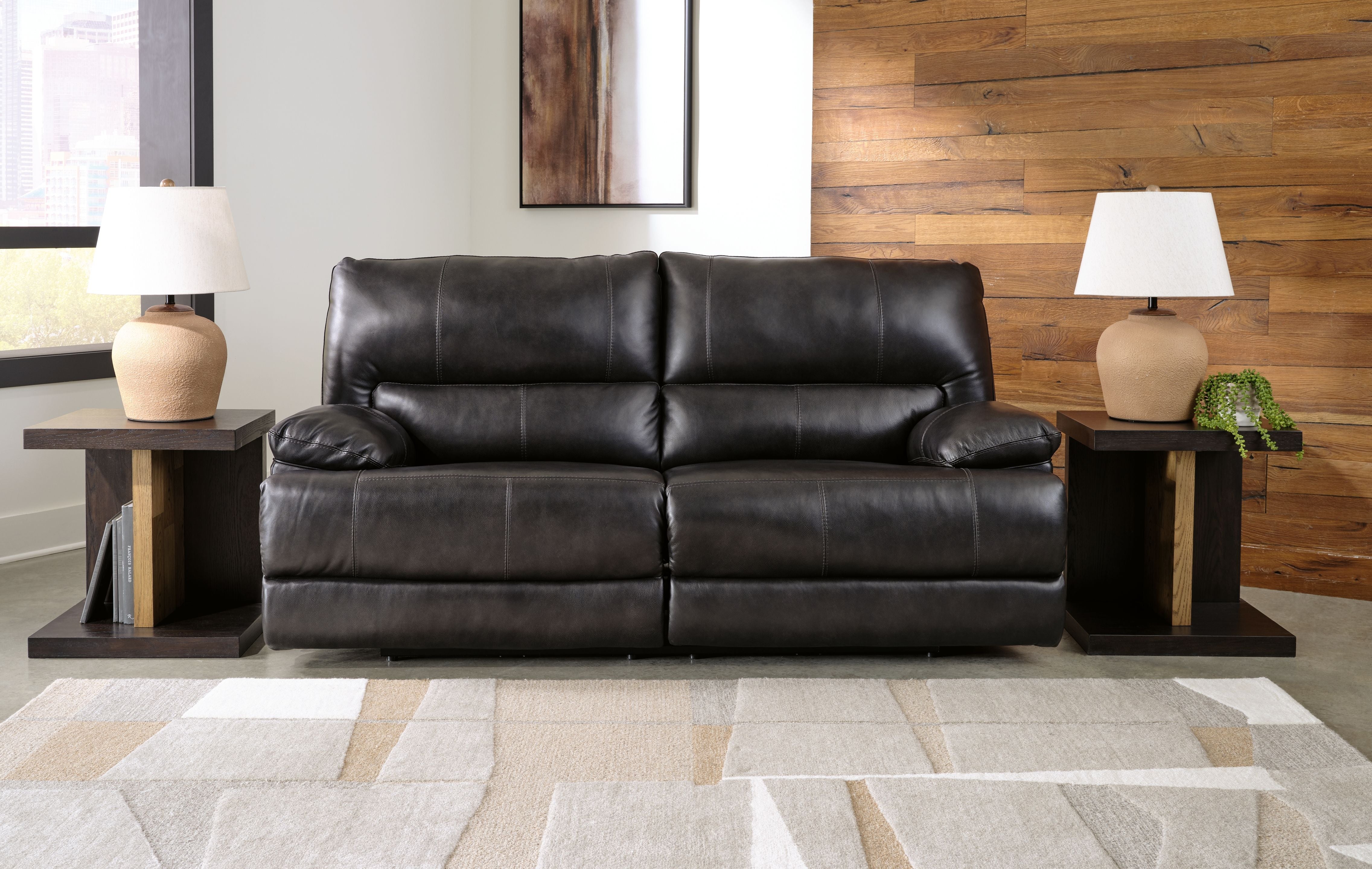 Signature Design by Ashley® Mountainous - Eclipse - 2 Seat Power Reclining Sofa With Adj Headrest | Meri Furniture