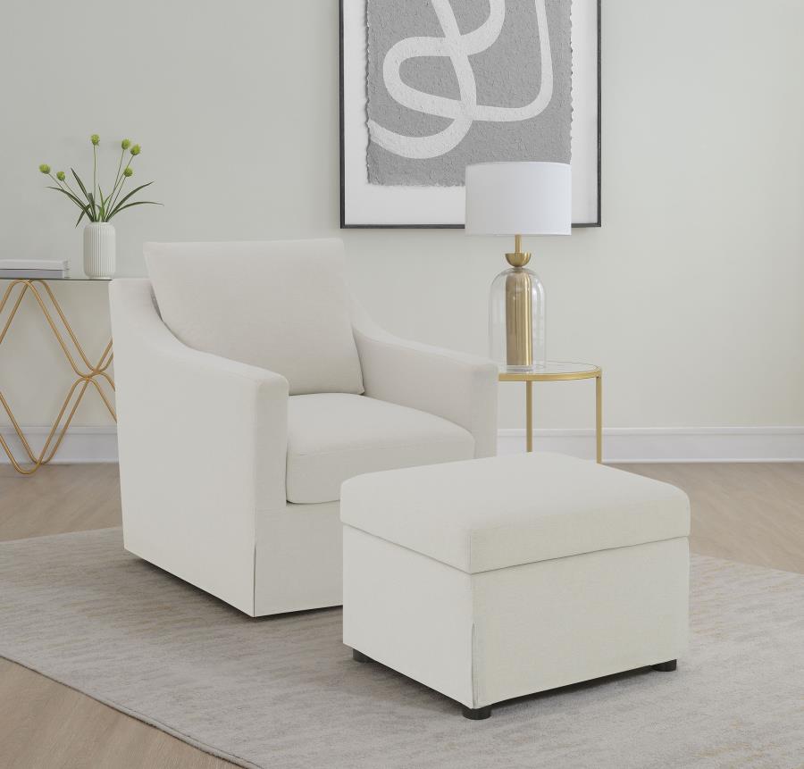 Winter - Upholstered Sloped Arm Accent Swivel Chair