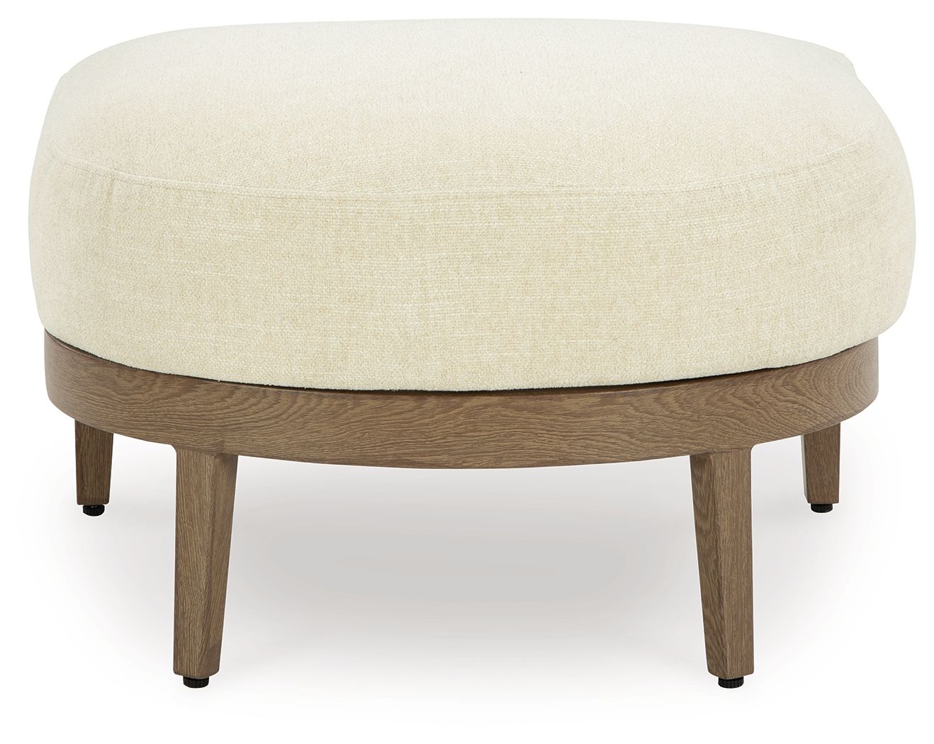 Signature Design by Ashley® Serene Bay - Dark Brown / White - Ottoman With Cushion | Meri Furniture