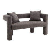 Modern Chenille Loveseat Sofa, Comfy Upholstered 2 Seater