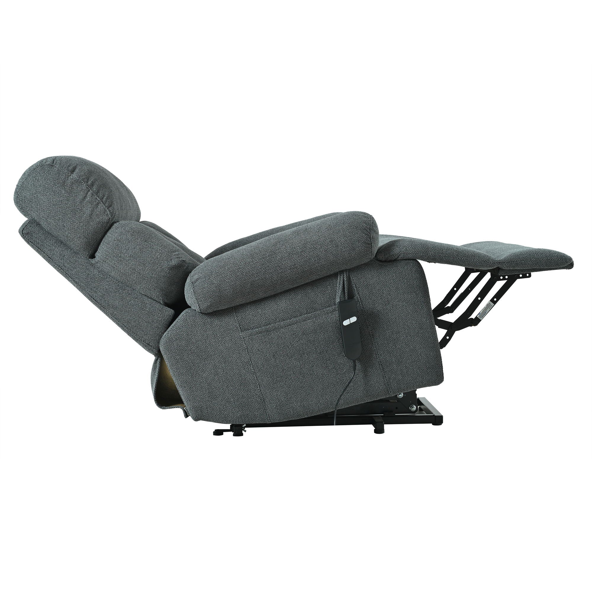 Oversized Power Lift Recliner Chai With Remote Control, Side Pocket, Spacious Seat