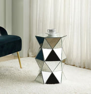 ACME Meria - Pedestal - Mirrored - 20" | Meri Furniture