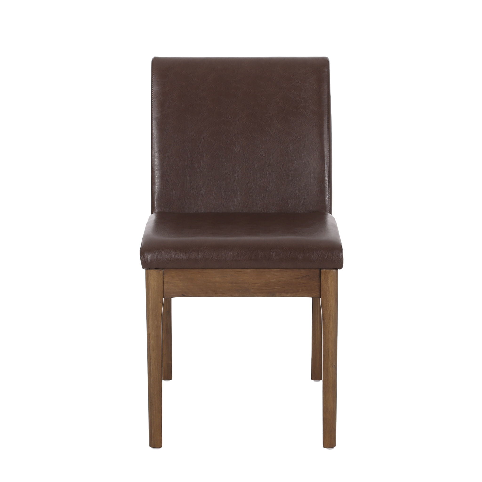 Modern Dining Chair With Upholstery - Dark Brown